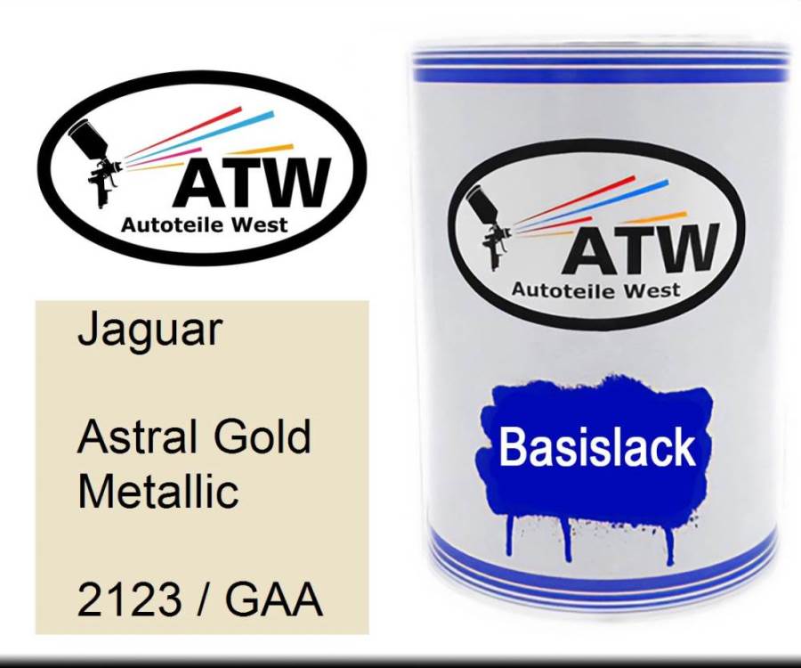 Jaguar, Astral Gold Metallic, 2123 / GAA: 500ml Lackdose, von ATW Autoteile West.